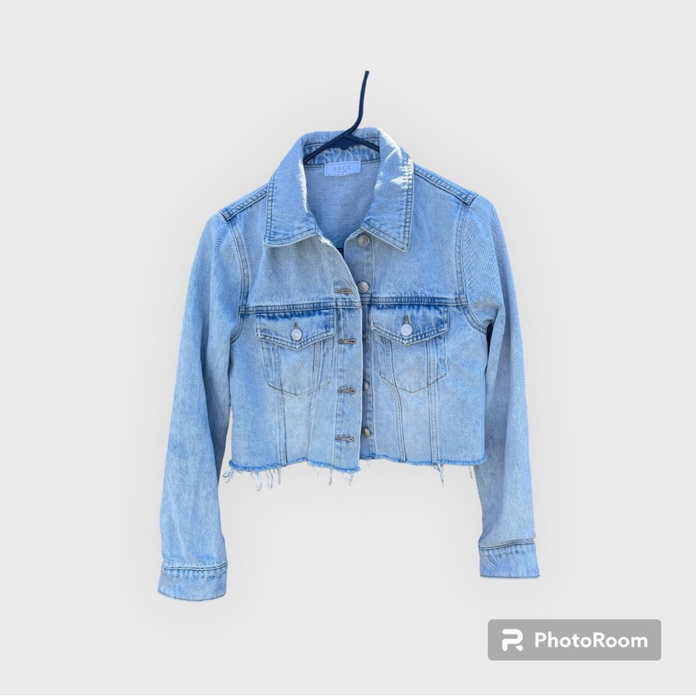Denim crop jacket